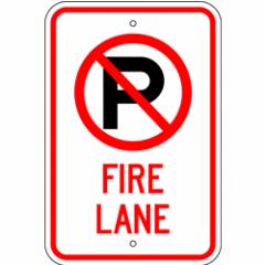 No Parking Sym. Fire Lane Org.